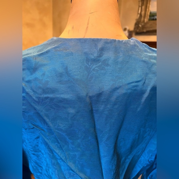 Vintage Scott McClintock Teal Floral Sequin Sweetheart Prom Dress with Bolero - Picture 7 of 14